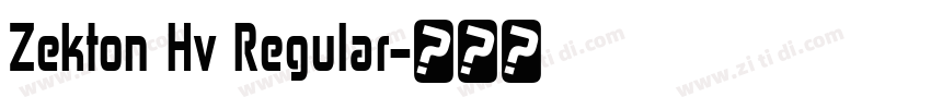 Zekton Hv Regular字体转换